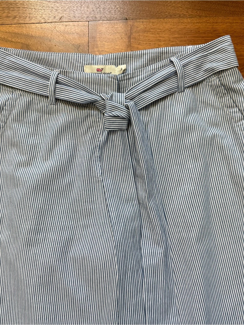 Vineyard Vines Catamaran Sandbar Moonshine Blue Striped Pants Size 2